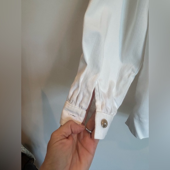 Vintage 80s White Denim Artistic Shirt - Picture 12 of 14